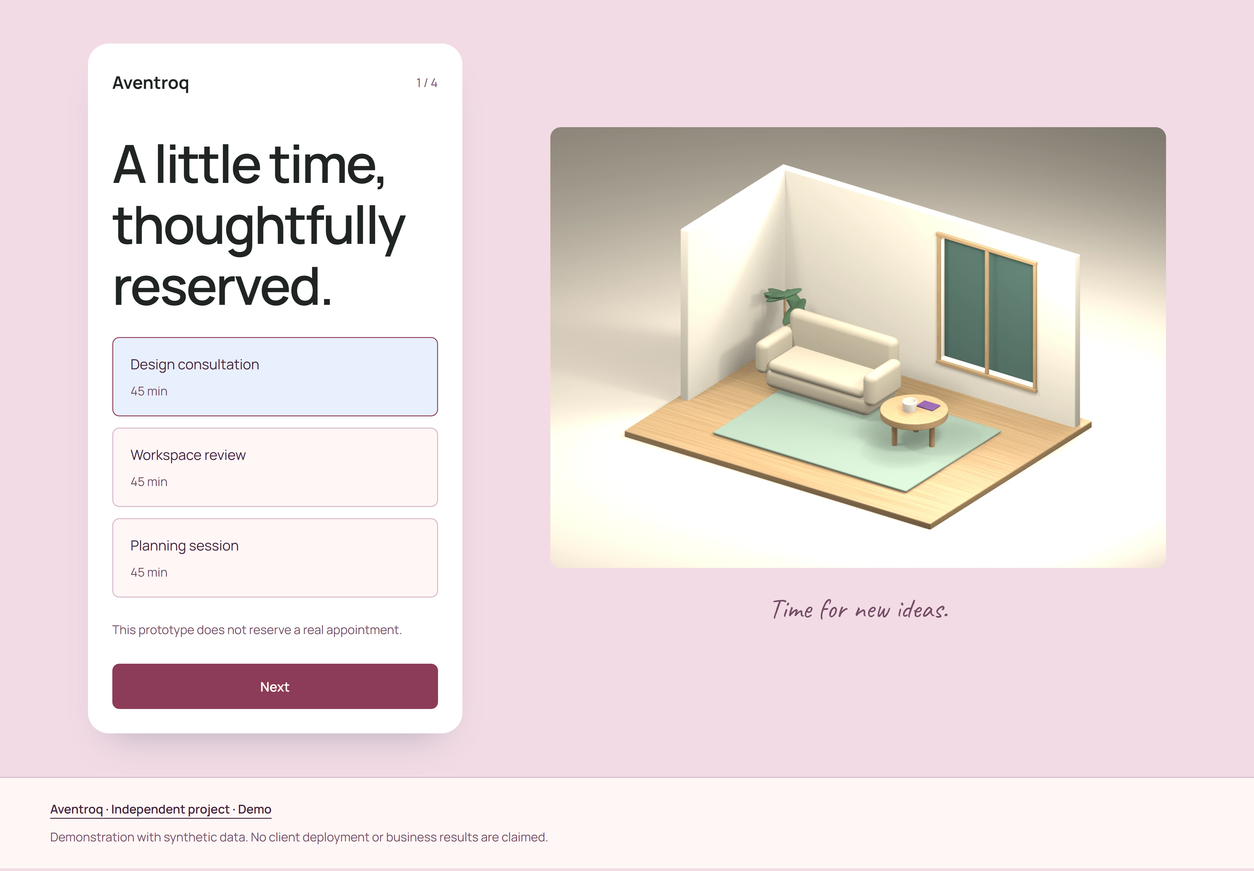 Aventroq: Interface screenshot from the working original demo
